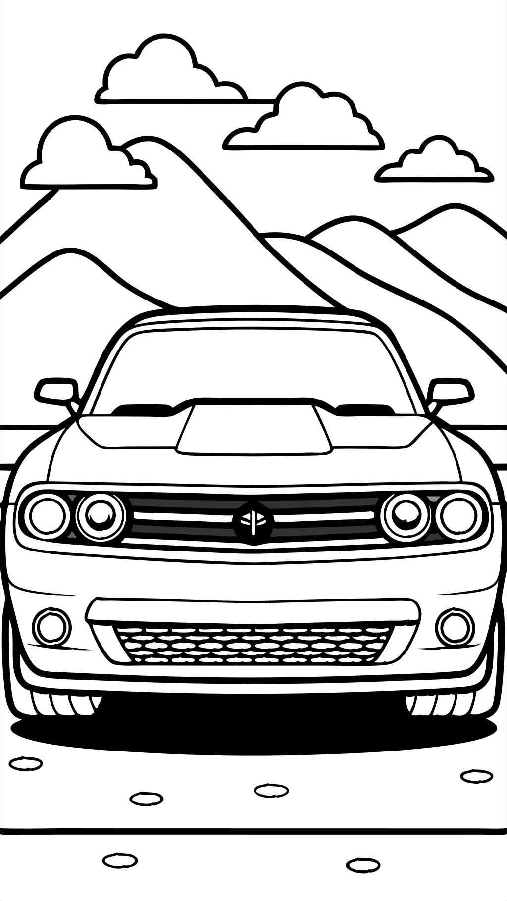 coloriage dodge challenger srt hellcat